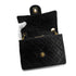 CHANEL VINTAGE MINI SQUARE 17 CHAIN SHOULDER BAG BLACK LAMB SKIN 90309254 - PURPOSE