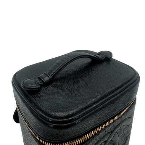 CHANEL VINTAGE VANITY HAND BAG BLACK CAVIAR SKIN 90309260 - PURPOSE