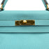 HERMES KELLY 28 RETOURNE BLUE ATOLL TOGO HAND SHOULDER BAG T GOLD HARDWARE 90309264