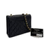 CHANEL VINTAGE MATELASSE FULL FLAP CHAIN SHOULDER BAG BLACK LAMB SKIN 90309268 - PURPOSE