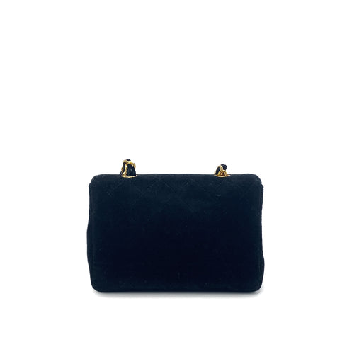 CANEL VINTAGE MINI MATELASSE CHAIN SHOULDER BAG BLACK VELOR 90309273 - PURPOSE