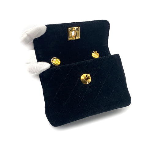 CANEL VINTAGE MINI MATELASSE CHAIN SHOULDER BAG BLACK VELOR 90309273 - PURPOSE