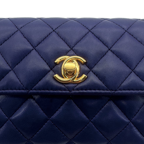 CHANEL VINTAGE MATELASSE CHAIN SHOULDER BAG PURPLE LAMB SKIN 90309274 - PURPOSE
