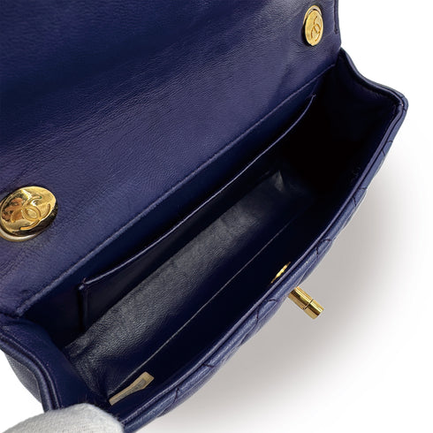 CHANEL VINTAGE MATELASSE CHAIN SHOULDER BAG PURPLE LAMB SKIN 90309274 - PURPOSE