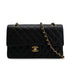 CHANEL VINTAGE CLASSIC FLAP MEDIUM CHAIN SHOULDER BAG BLACK CAVIAR SKIN 90309655 - PURPOSE