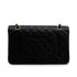 CHANEL VINTAGE CLASSIC FLAP MEDIUM CHAIN SHOULDER BAG BLACK CAVIAR SKIN 90309655 - PURPOSE