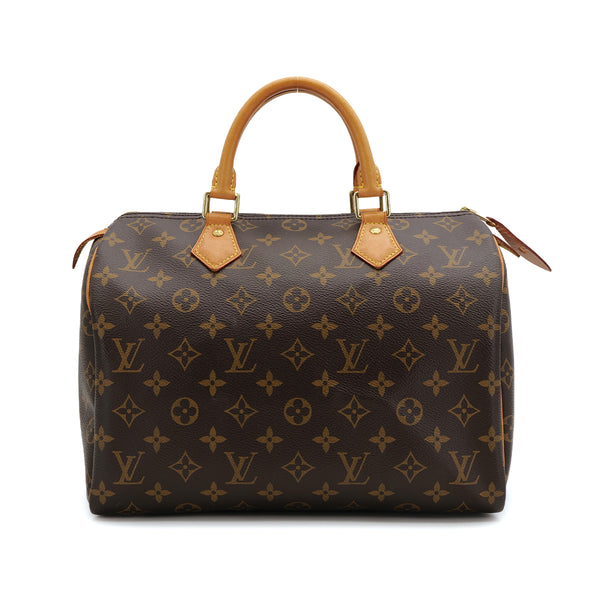 LOUIS VUITTON MONOGRAM SPEEDY 30 HAND BAG BROWN M41108 90309661 - PURPOSE