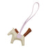 HERMES BAG CHARM RODEO PM CRAIE GOLD MAUVE PALE AGNEAU MILO U 90309663 - PURPOSE
