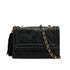 CHANEL VINTAGE MATELASSE CHAIN SHOULDER BAG FRINGE BLACK LAMB SKIN 90309665 - PURPOSE