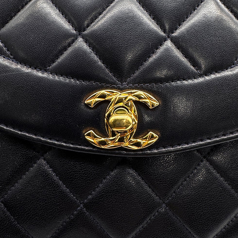 CHANEL VINTAGE COCO BALL MATELASSE BIJOU CHAIN SHOULDER BAG FRINGE NAVY LAMB SKIN 90309667 - PURPOSE