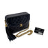 CHANEL VINTAGE COCO BALL MATELASSE BIJOU CHAIN SHOULDER BAG FRINGE NAVY LAMB SKIN 90309667 - PURPOSE