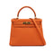 HERMES KELLY 28 RETOURNE ORANGE TAURILLON CLEMENCE HAND SHOULDER BAG □G GOLD HARDWARE 90309670