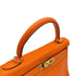 HERMES KELLY 28 RETOURNE ORANGE TAURILLON CLEMENCE HAND SHOULDER BAG □G GOLD HARDWARE 90309670