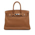 HERMES BIRKIN 35 GOLD TAURILLON CLEMENCE HAND BAG ▢L PALLADIUM HARDWARE 90309673 - PURPOSE