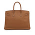 HERMES BIRKIN 35 GOLD TAURILLON CLEMENCE HAND BAG ▢L PALLADIUM HARDWARE 90309673 - PURPOSE