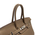 HERMES BIRKIN 35 ETOUPE TAURILLON CLEMENCE HAND BAG ▢N PALLADIUM HARDWARE 90309730 - PURPOSE