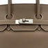 HERMES BIRKIN 35 ETOUPE TAURILLON CLEMENCE HAND BAG ▢N PALLADIUM HARDWARE 90309730 - PURPOSE