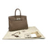 HERMES BIRKIN 35 ETOUPE TAURILLON CLEMENCE HAND BAG ▢N PALLADIUM HARDWARE 90309730 - PURPOSE