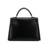 HERMES KELLY 32 SELLIER BLACK BOXCALF HAND SHOULDER BAG 2005 SQUARE I GOLD HARDWARE 90309731 - PURPOSE
