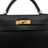 HERMES KELLY 32 SELLIER BLACK BOXCALF HAND SHOULDER BAG 2005 SQUARE I GOLD HARDWARE 90309731 - PURPOSE