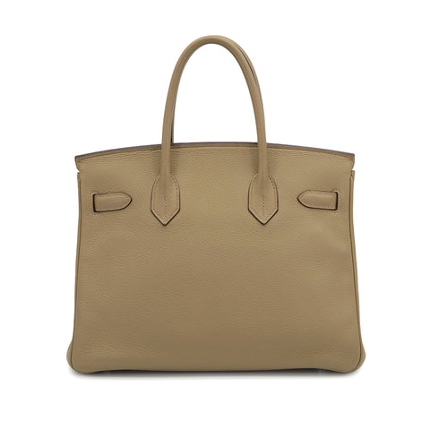 HERMES BIRKIN 30 POUSSIERE TAURILLON CLEMENCE HAND BAG □L PALLADIUM HARDWARE 90309733 - PURPOSE