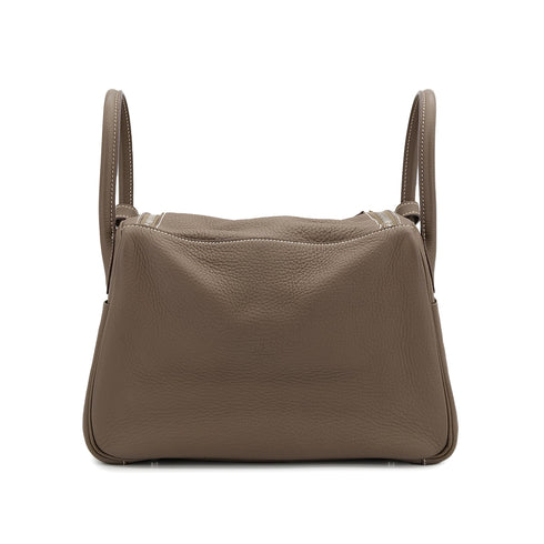 HERMES LINDY 30 ETOUPE TAURILLON CLEMENCE SHOULDER BAG □Q PALLADIUM HARDWARE 90309734 - PURPOSE