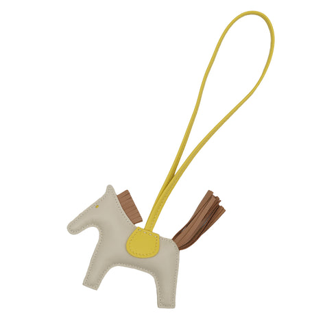 HERMES BAG CHARM RODEO PM CRAIE LIME CHAI AGNEAU MILO U 90309740 - PURPOSE