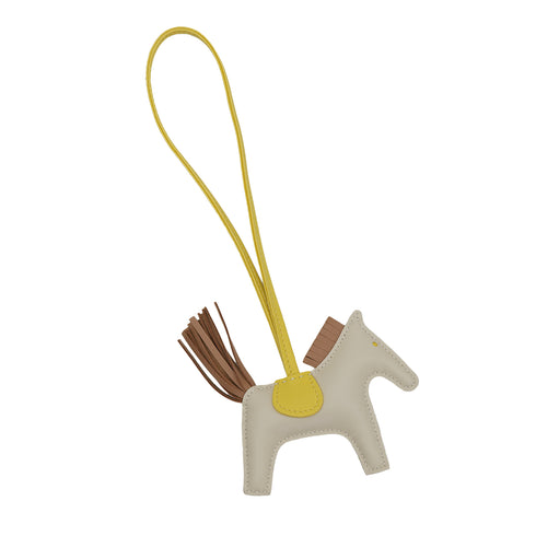 HERMES BAG CHARM RODEO PM CRAIE LIME CHAI AGNEAU MILO U 90309740 - PURPOSE