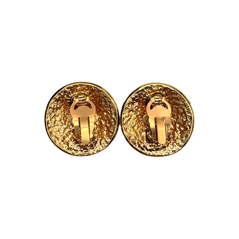 CHANEL VINTAGE EARRINGS ROUND COCOMARK GOLD ACCESSORY 94P 90309742 - PURPOSE