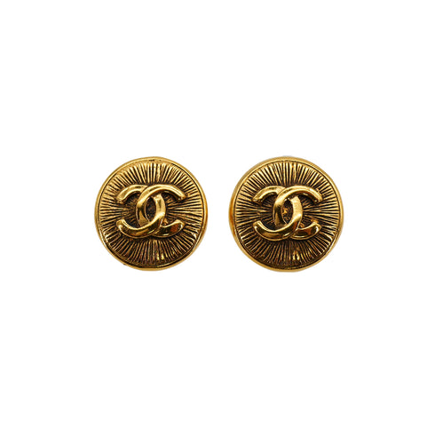 CHANEL VINTAGE EARRINGS ROUND COCOMARK GOLD ACCESSORY 90309743 - PURPOSE