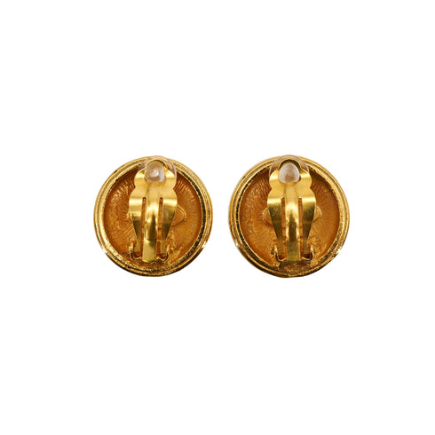 CHANEL VINTAGE EARRINGS ROUND COCOMARK GOLD ACCESSORY 90309743 - PURPOSE