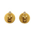 CHANEL VINTAGE EARRINGS ROUND COCOMARK SHELL GOLD BLACK ACCESSORY 95P 90309744 - PURPOSE