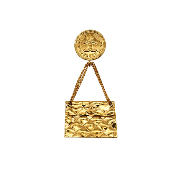 CHANEL COCOMARK MATELASSE CHAIN BAG MOTIF BROOCH GOLD ACCESSORY 23 90309748 - PURPOSE