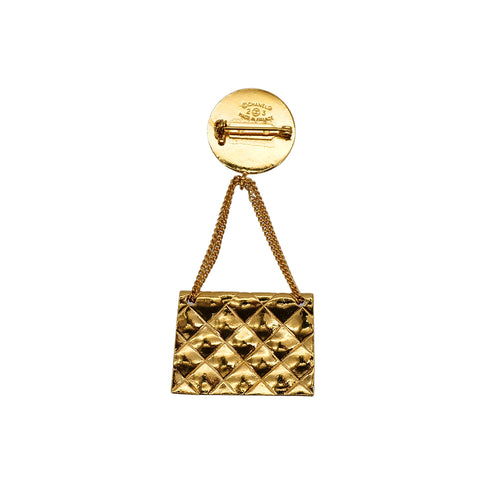 CHANEL COCOMARK MATELASSE CHAIN BAG MOTIF BROOCH GOLD ACCESSORY 23 90309748 - PURPOSE