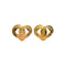 CHANEL VINTAGE EARRINGS HEART COCOMARK GOLD ACCESSORY 95P 90309760 - PURPOSE