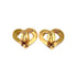 CHANEL VINTAGE EARRINGS HEART COCOMARK GOLD ACCESSORY 95P 90309760 - PURPOSE