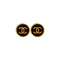 CHANEL VINTAGE EARRINGS ROUND COCOMARK GOLD BLACK ACCESSORY 96A 90309761 - PURPOSE