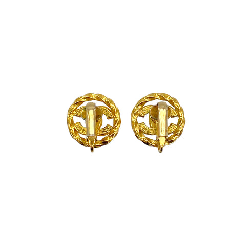 CHANEL VINTAGE EARRINGS COCOMARK RHINESTONE ROUND ACCESSORY 90309764 - PURPOSE