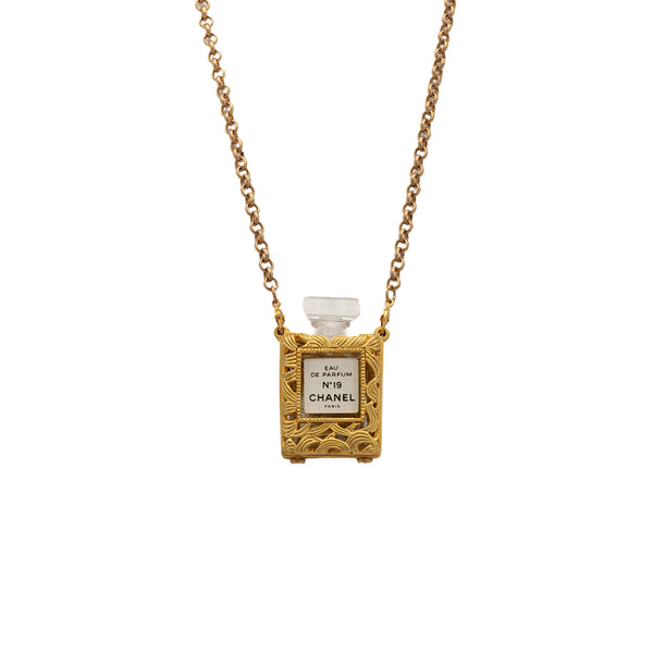 CHANEL VINTAGE NECKLACE PERFUME NO19 GOLD ACCESSORY 90309765 - PURPOSE