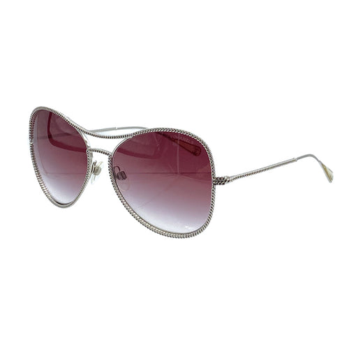 CHANEL VINTAGE SUNGLASSES COCOMARK CHAIN MOTIF PINK SILVER EYEWEAR 90309767 - PURPOSE