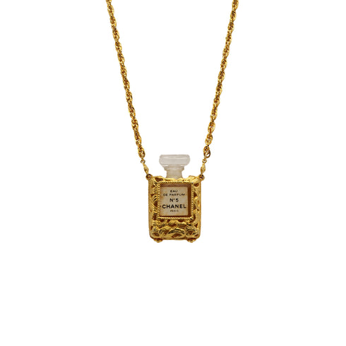 CHANEL VINTAGE NECKLACE PERFUME NO5 GOLD ACCESSORY 90309769 - PURPOSE