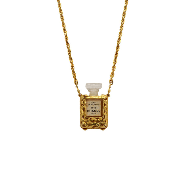 CHANEL VINTAGE NECKLACE PERFUME NO5 GOLD ACCESSORY 90309769 - PURPOSE
