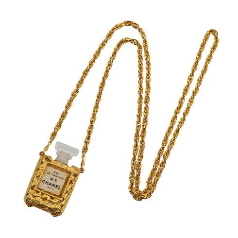 CHANEL VINTAGE NECKLACE PERFUME NO5 GOLD ACCESSORY 90309769 - PURPOSE