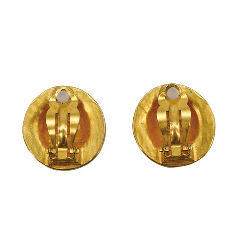 CHANEL VINTAGE EARRINGS COCOMARK ROUND GOLD ACCESSORY 94A 90309770 - PURPOSE