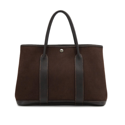 HERMES GARDEN PARTY 36 PM MARRON TOILE OFFICIER TOTE BAG □I 90309781 - PURPOSE