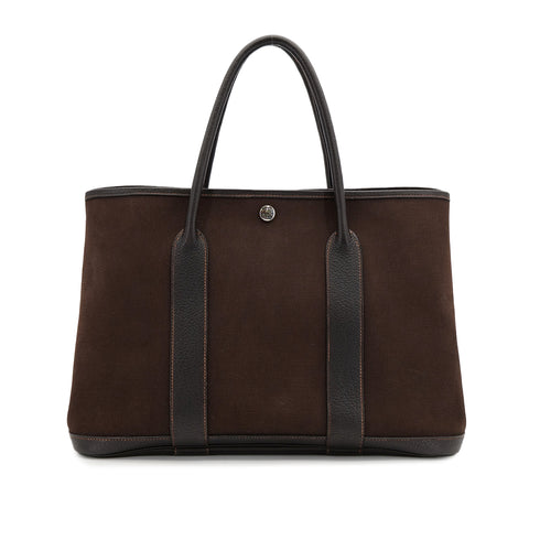 HERMES GARDEN PARTY 36 PM MARRON TOILE OFFICIER TOTE BAG □I 90309781 - PURPOSE