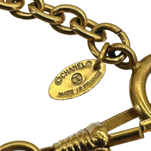 CHANEL VINTAGE NECKLACE MATELASSE COCOMARK GOLD ACCESSORY 90309785 - PURPOSE