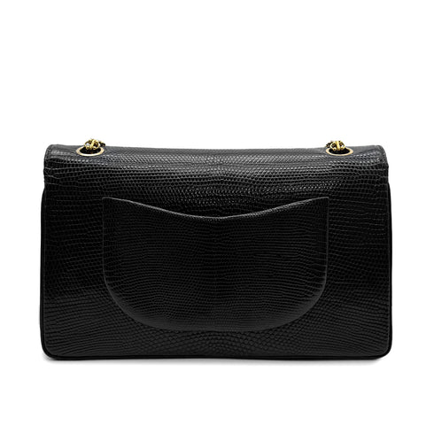CHANEL VINTAGE CHAIN SHOULDER BAG BLACK LIZARD 90309793 - PURPOSE