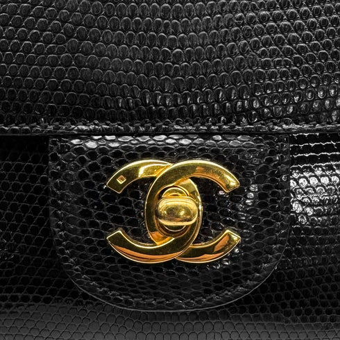 CHANEL VINTAGE CHAIN SHOULDER BAG BLACK LIZARD 90309793 - PURPOSE