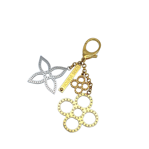 LOUIS VUITTON KEY BAG CHARM MONOGRAM FLOWER BIJOUX SAC TAPAGE GOLD SILVER ACCESSORY M66350 90309796 - PURPOSE